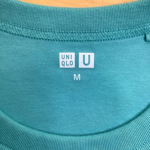 2/$30 UNIQLO Crew Neck Short Sleeve T-Shirt in Aqua Size M - Picture 9 of 14